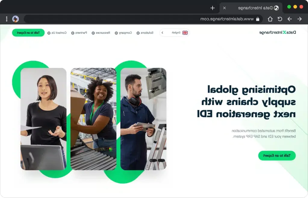 Data Interchange's website homepage